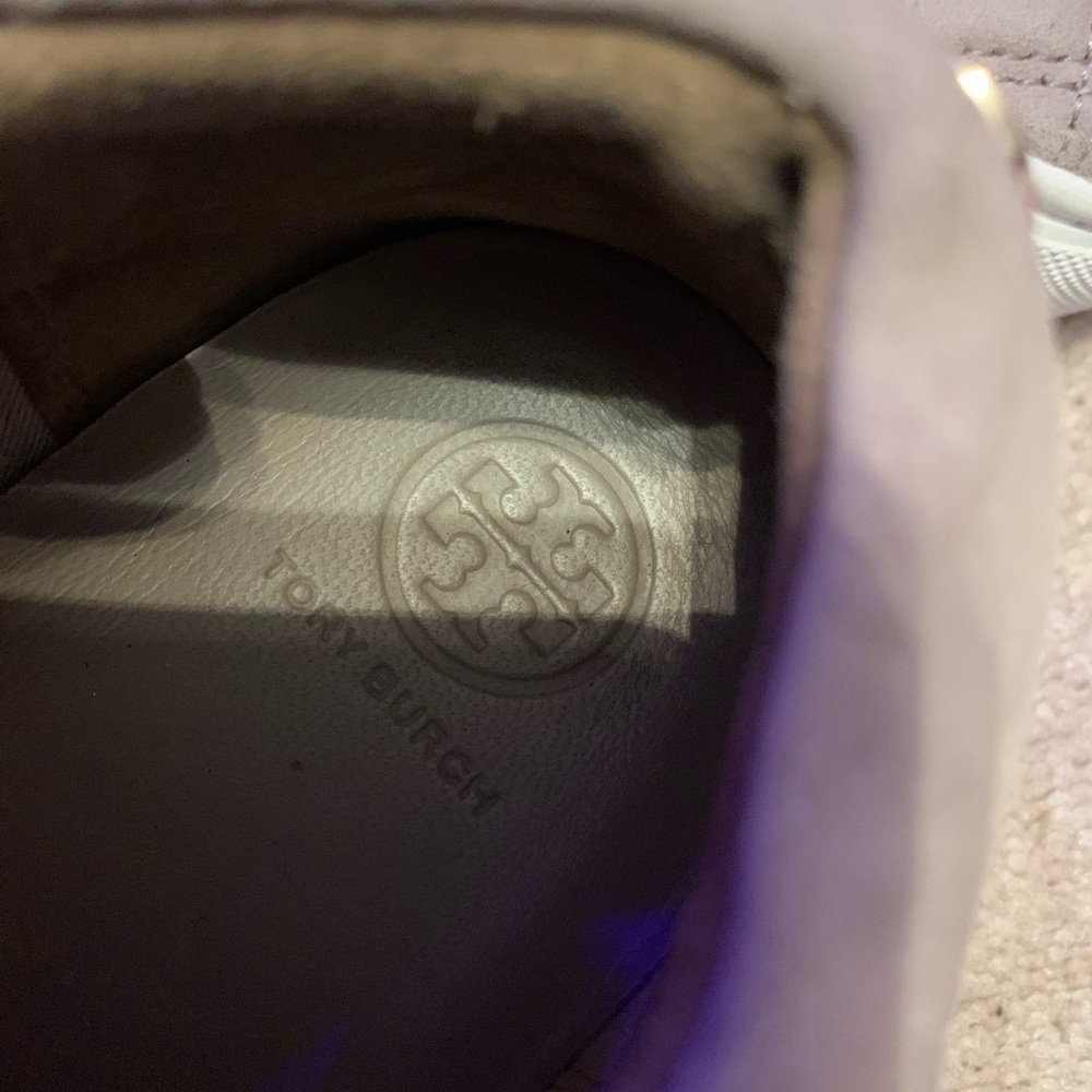 Tory Burch Taupe Quilted Slip-On Sneakers - Picture 3 of 3